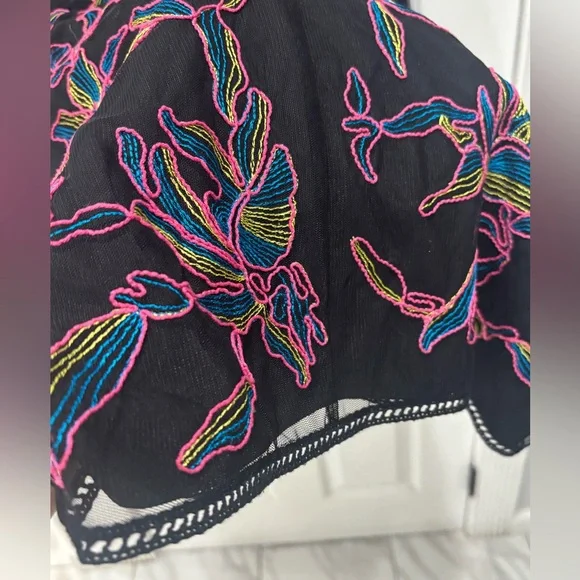 French Connection, Emilia Embroidered Long Sleeve Minidress Size:US 0 - Picture 7 of 9